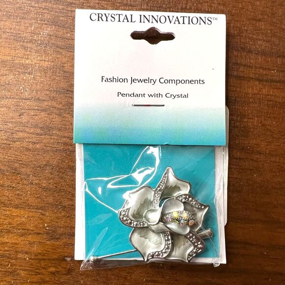 Assorted Jewelry Making Brooch Pins and Pendant Spacers with Swarovski Crystals - Picture 15 of 16